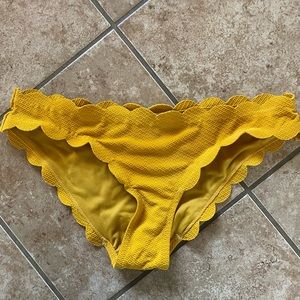 Jessica Simpson Yellow Scalloped Bikini Bottoms